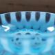 Vintage turquoise glass vase
