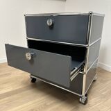 USM Haller rolling cabinet in Anthracite Grey