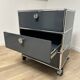USM Haller rolling cabinet in Anthracite Grey
