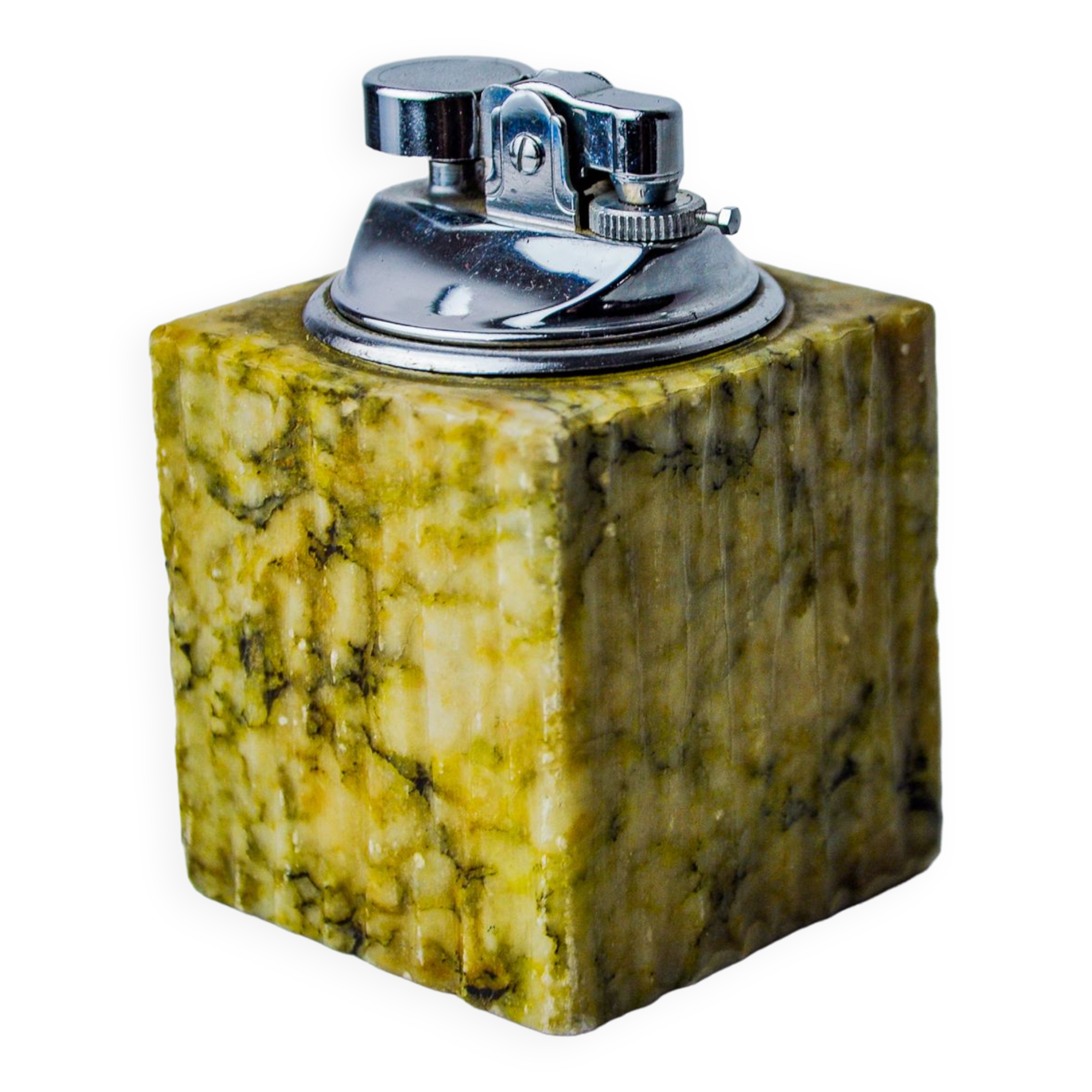 Briquet en albâtre beige par Romano Bianchi, Italie, 1970