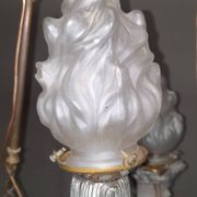 Metal pendant light with 4 flames