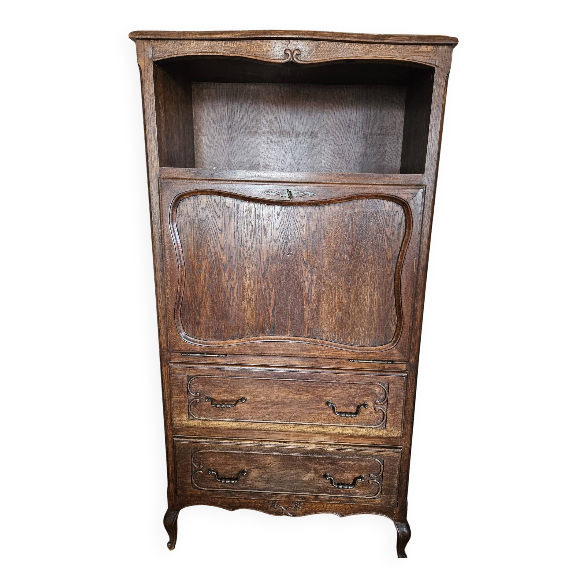 Secrétaire en chêne vintage