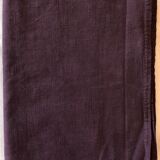 Old grape variety tablecloth in hemp tyed eggplant