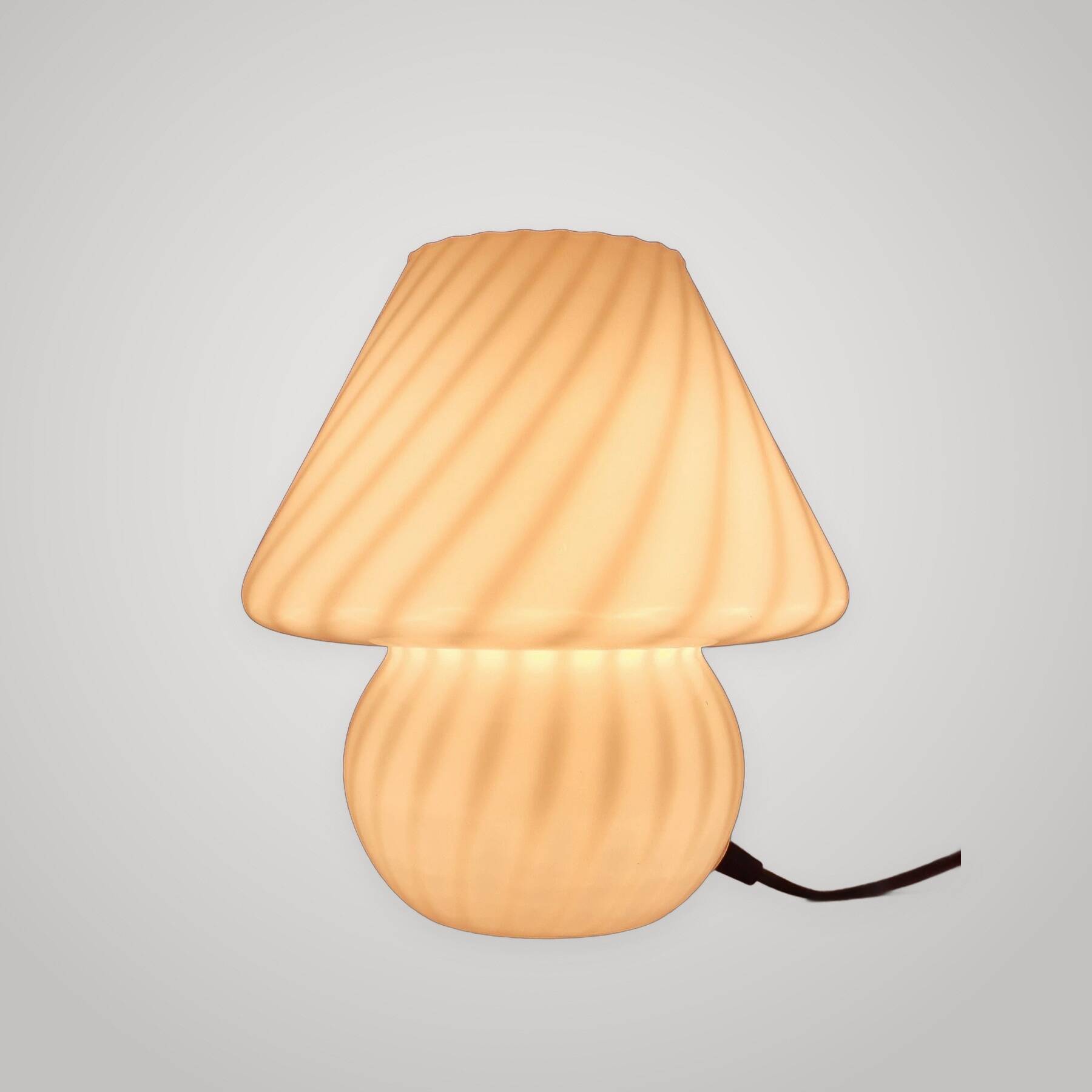 Lampe De Table Design Champignon En Verre De Murano Spirale Vintage Années
