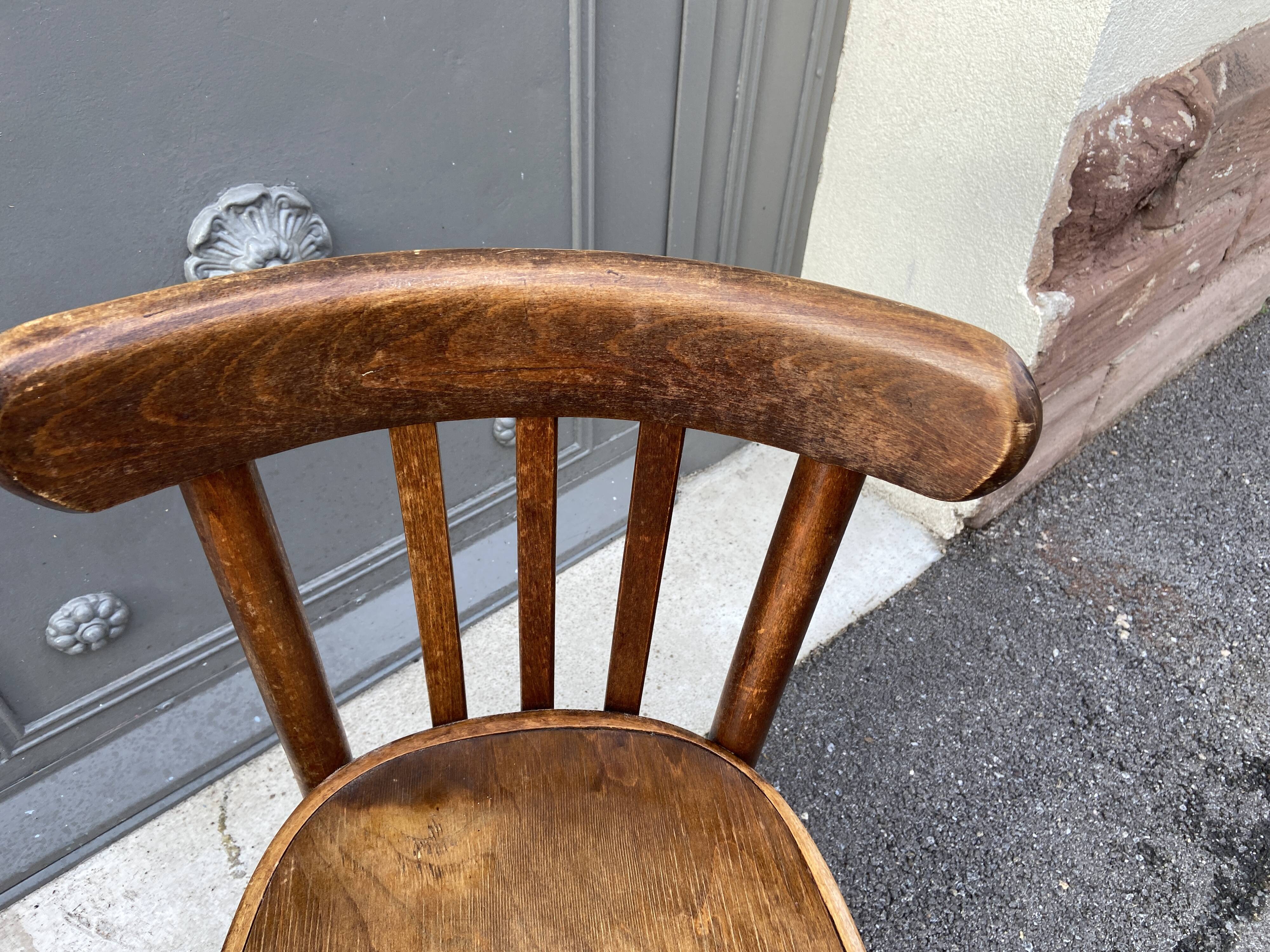 Pair of vintage 60s curved wood coffee chairs