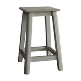 Old white wooden handle stool