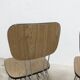 Paire de chaises Formica 1970 pieds Eiffel marron