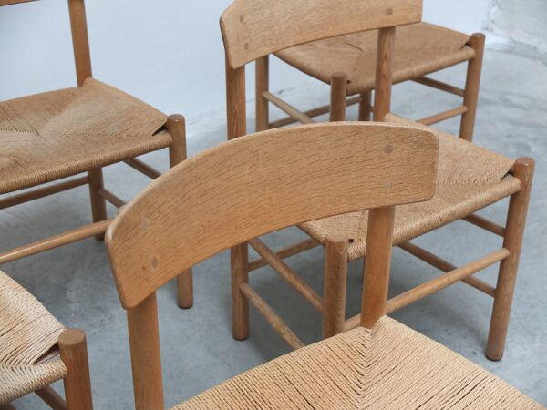 Ensemble précoce de 6 chaises de salle à manger 'J39' par Børge Mogensen pour FDB Møbler, 1947