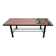 Vintage coffee table in ceramic, wood, and metal.