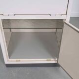 Set industrial cabinets with marble top.