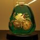 vintage 1960 lamp in lucite - inclusion of dried flowers & edelweiss - retro