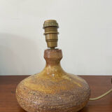 Vallauris stoneware lamp, signed Sesame