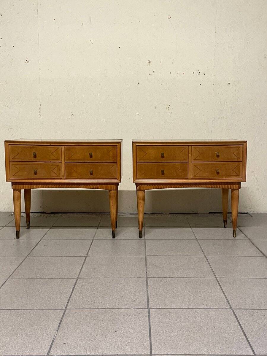 Italian Mid-Century modern bedside tables, 1950s, set of 2