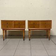 Commodini Mid-Century moderni in stile italiano, anni '50, set di 2
