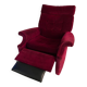 Vintage Parker Knoll red velvet recliner chair circa 1970