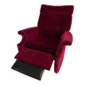 Fauteuil inclinable vintage velours rouge Parker Knoll circa 1970