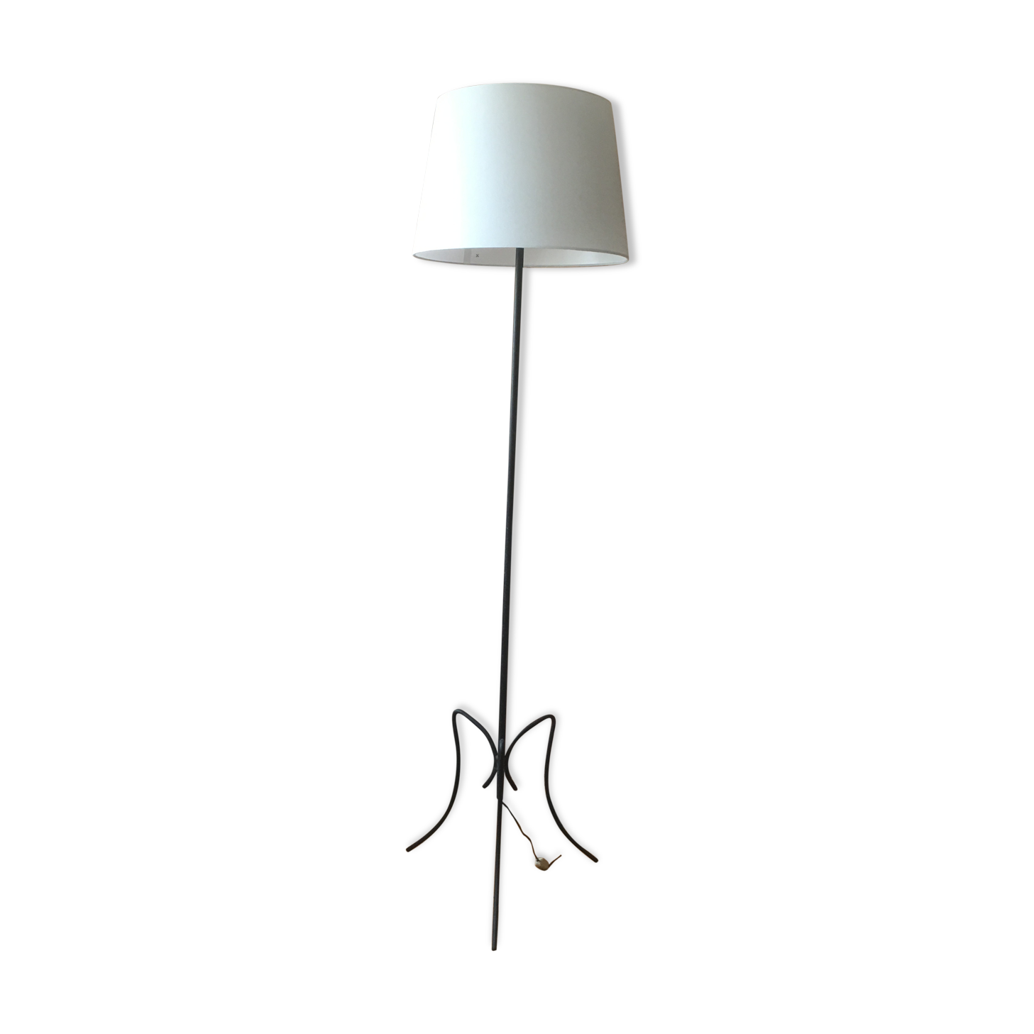 Floor lamp black forge iron