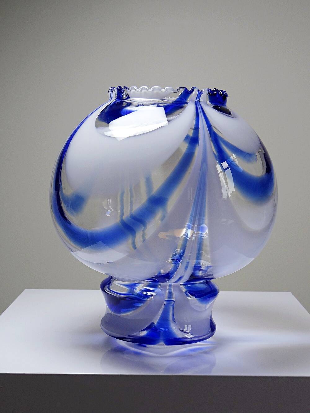 Large vintage Murano glass light globe from the 60s-70s attributed to Mor