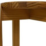 Mid century pinewood stool, minimalistic design 1960s