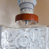 Lampe de table vintage avec base en verre