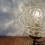 Vintage glass globe table lamp