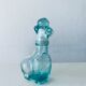 Carafe vintage en verre forme chien caniche