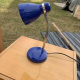 Lampe de table bleue du milieu du siècle, années 1970