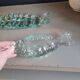 Pair of pressed glass sushi dishes