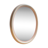 Miroir oval rose