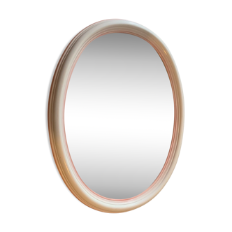 Miroir oval rose