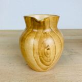 Pitcher and pan Grandjean Jourdan Vallauris, ceramic wood effect