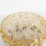 Original 1970’s amber Glass ‘Flower’ wall lamps by Erco