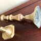 Pair of old brass candlesticks