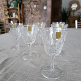 Lot 6 crystal glasses from Reims