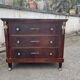 Commode Retour d’Égypte en acajou et bronze doré – dessus marbre noir