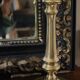 Large brass torch candle holder
