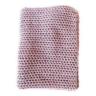Couverture crochet lilas 192x66