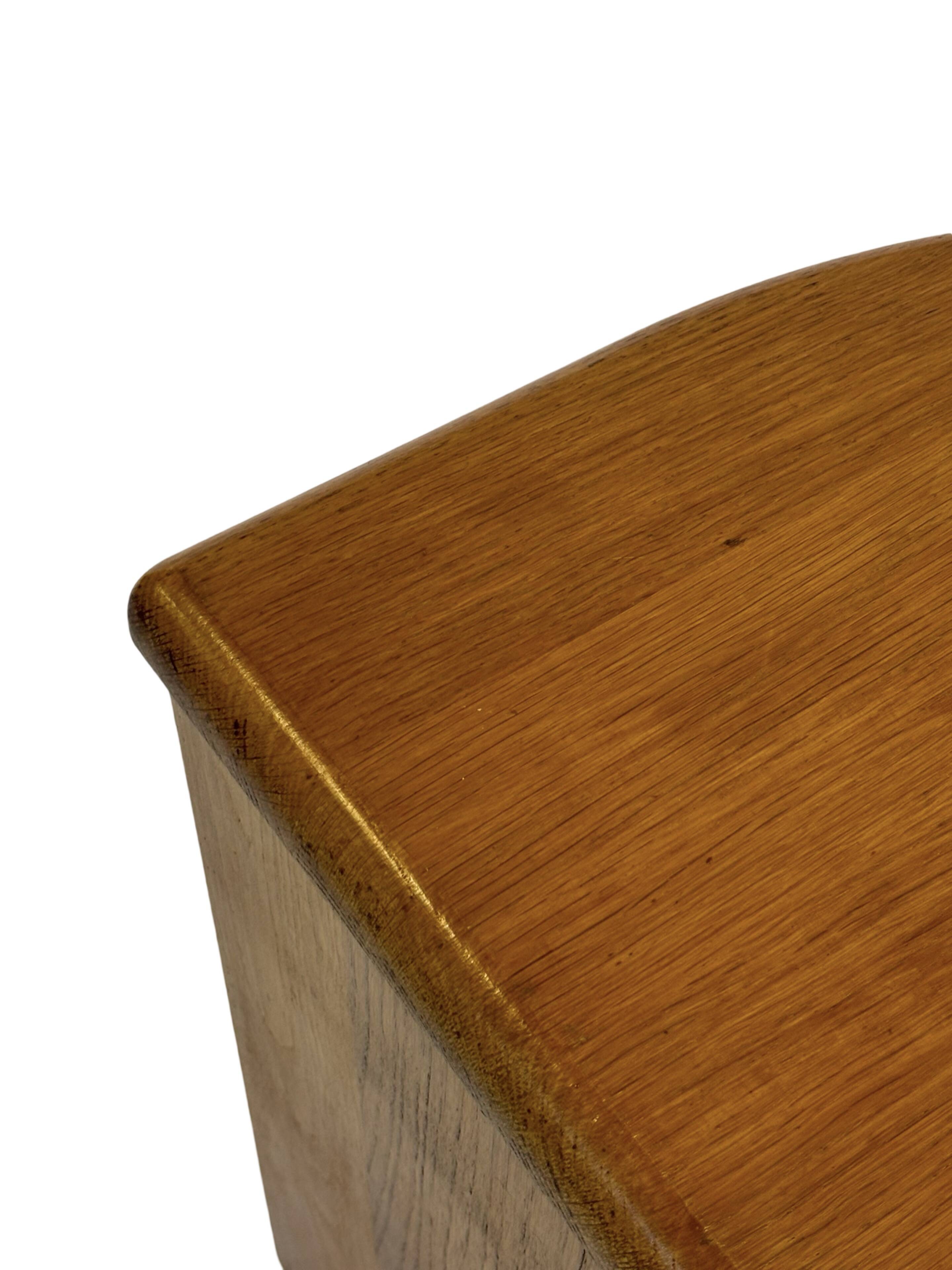 Vintage Side Table In Oak Minimalist 80's Design