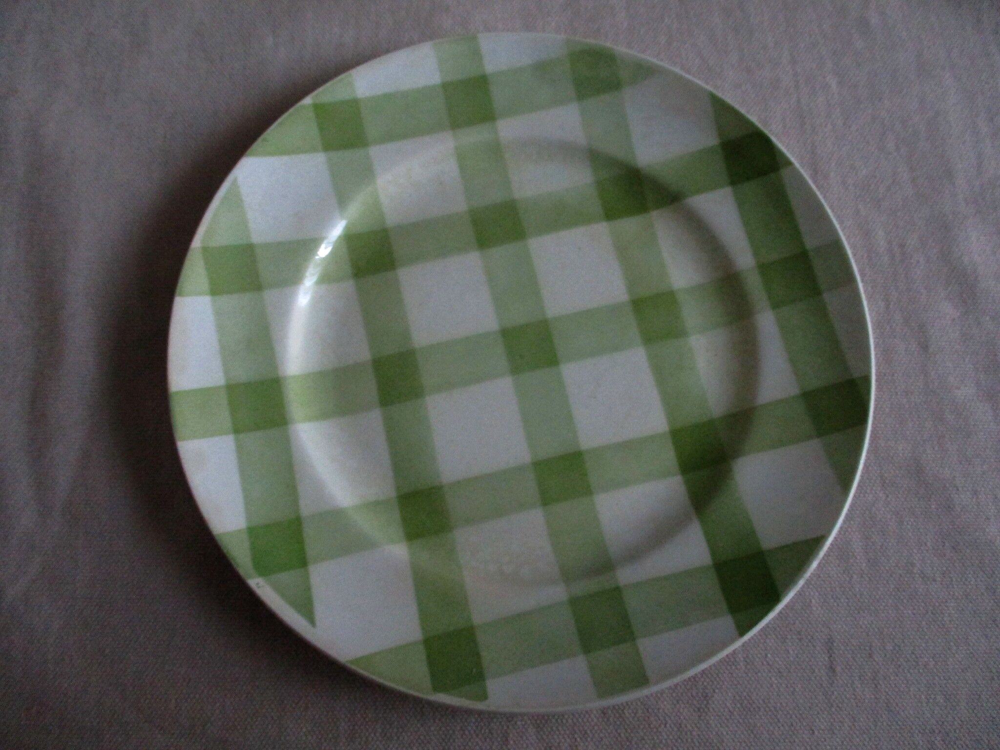 4 plates dessert Moulin des loups Orchies green tiles