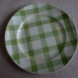 4 plates dessert Moulin des loups Orchies green tiles