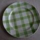 4 assiettes dessert Moulin des loups Orchies carreaux verts
