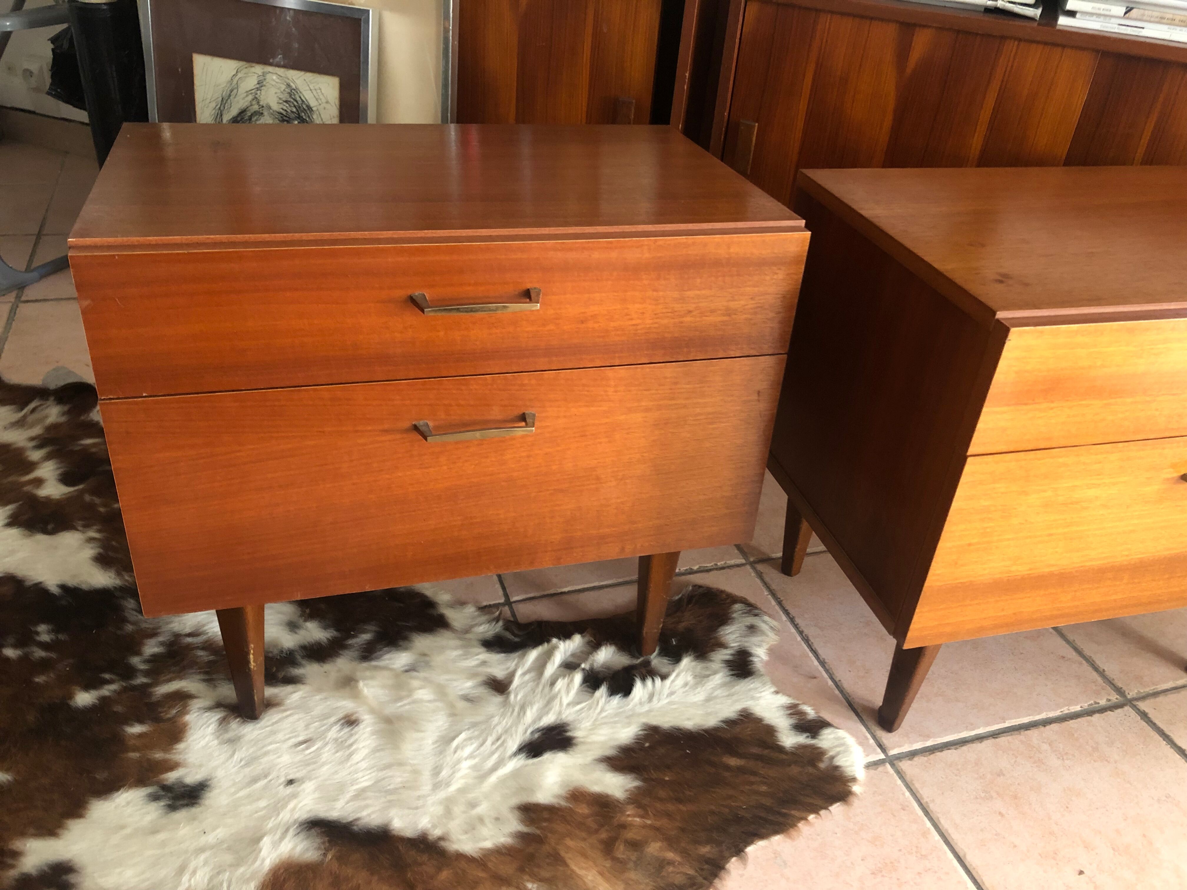 Bedside tables 60s vintage