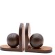 Wooden bookends decorated with spheres, 1950s