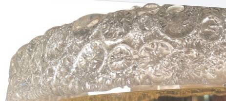 50 cm Murano glass and brass wall light - Egon Hillebrand. Germany 1970.