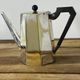 French Art Deco silver-plated coffee pot, octagonal, ebonised wood handle, c. 1925-1935