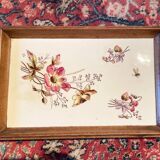 Old wood and ceramic tray 1900