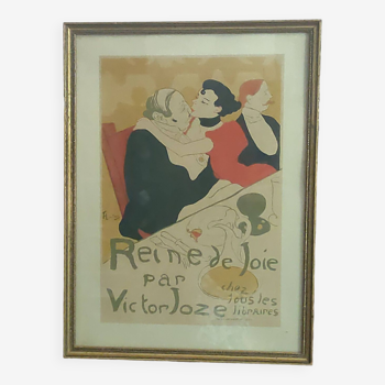 Cadre affiche Toulouse Lautrec "Reine de joie"