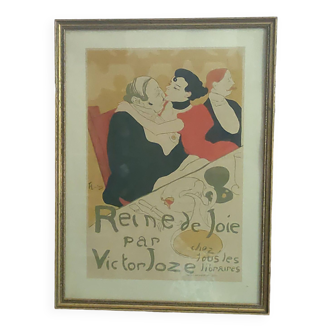 Cadre affiche Toulouse Lautrec "Reine de joie"