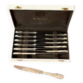 Christofle Cluny, 12 cheese dessert knives 19.5 cm excellent condition