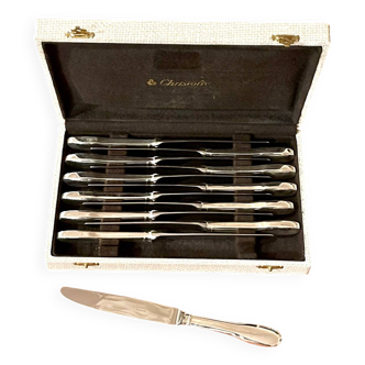 Christofle Cluny, 12 cheese dessert knives 19.5 cm excellent condition